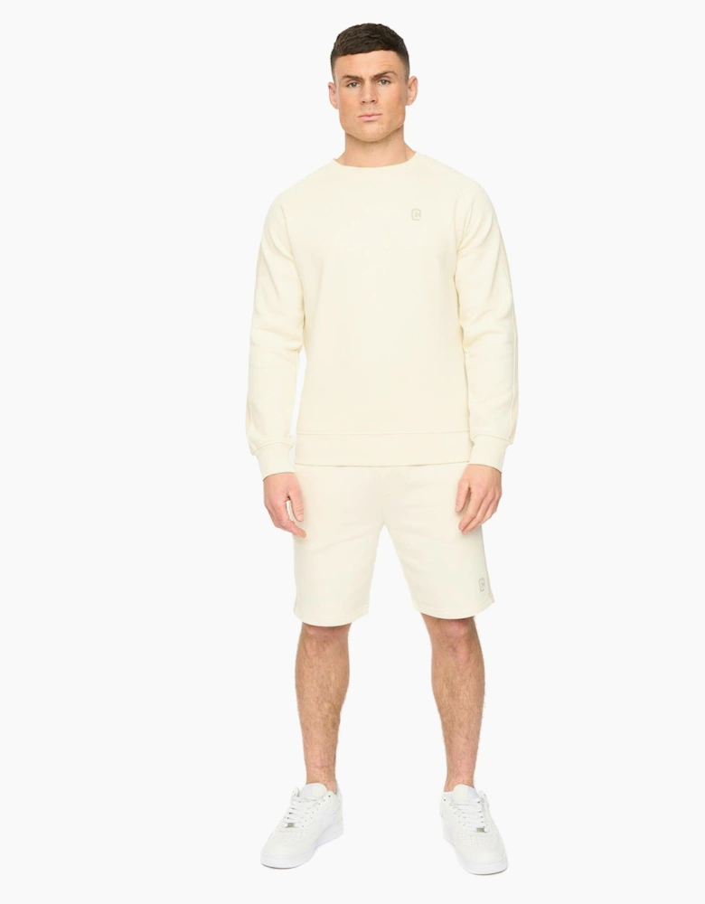 Crosshatch Cresswill Mens Crew Sweatshirt Neutral