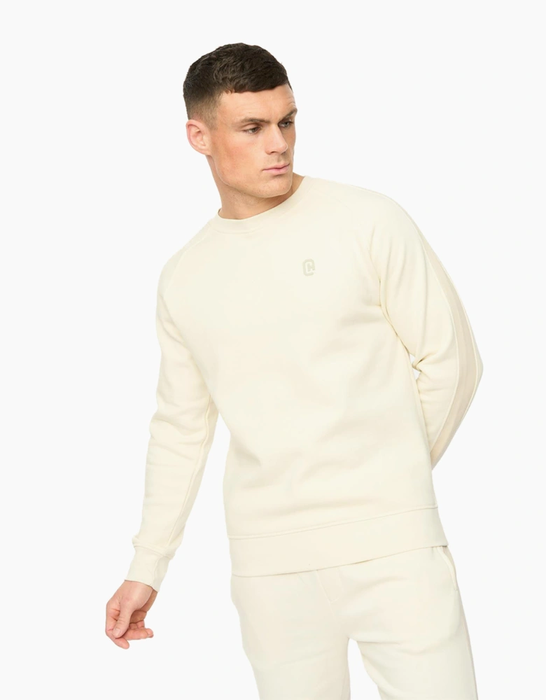 Crosshatch Cresswill Mens Crew Sweatshirt Neutral
