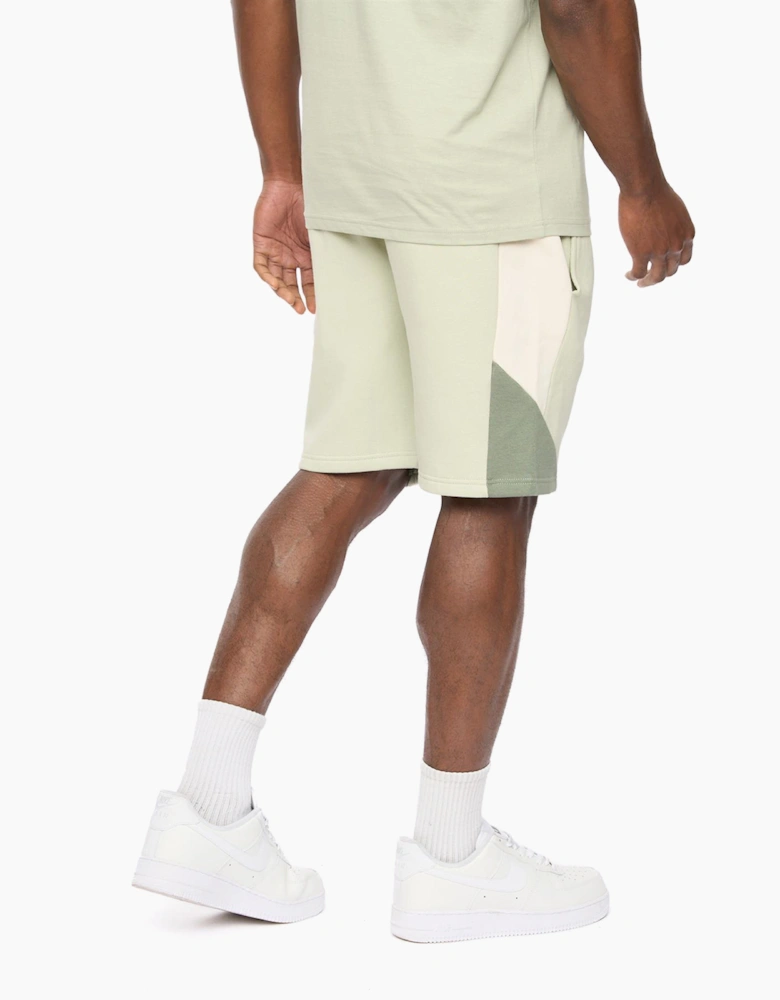Crosshatch Castlebay Mens Jog Shorts Light Olive