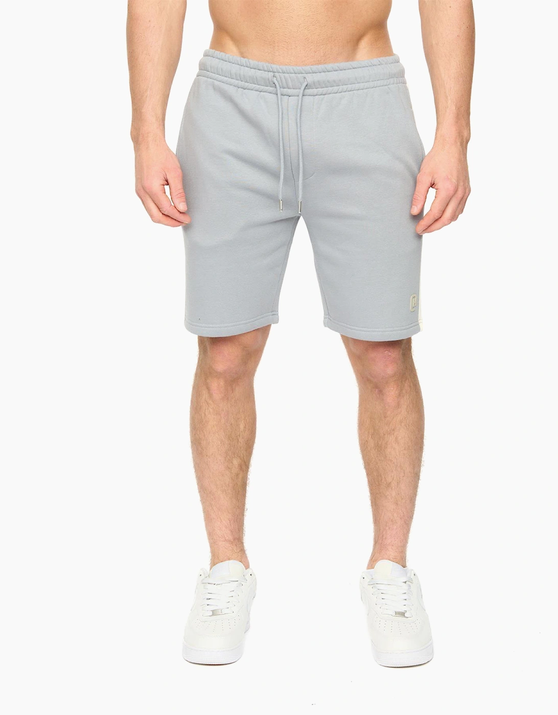 Crosshatch Cresswill Mens Jogging Shorts Steel Blue / Grey