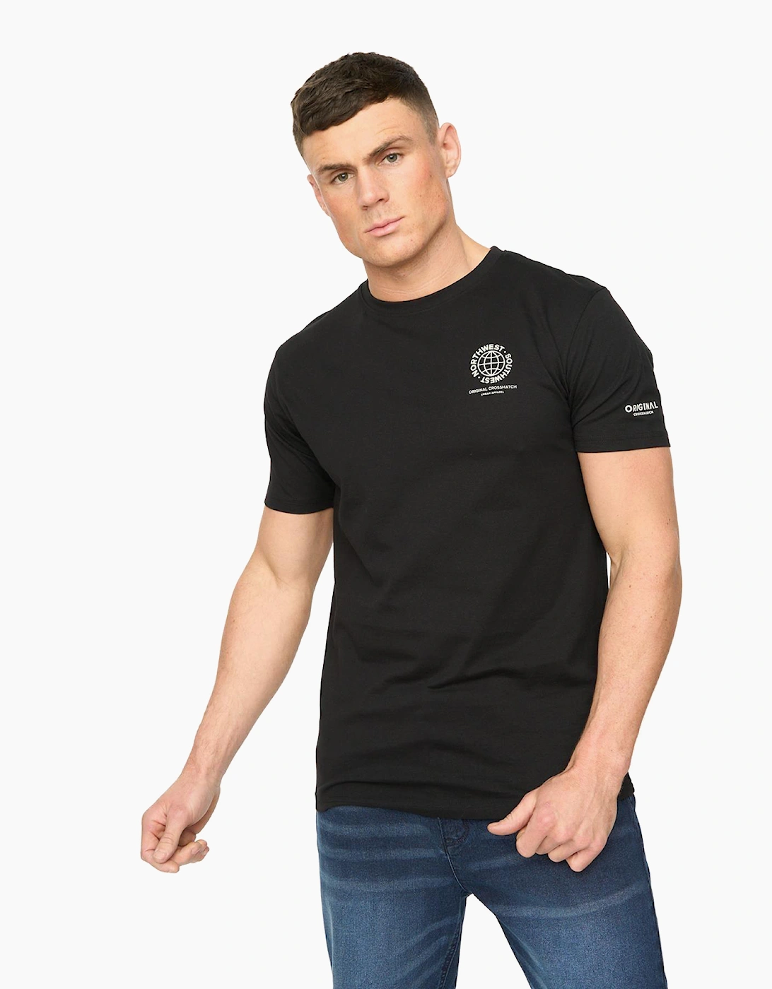 Crosshatch Chittingtons Mens T-Shirt Black