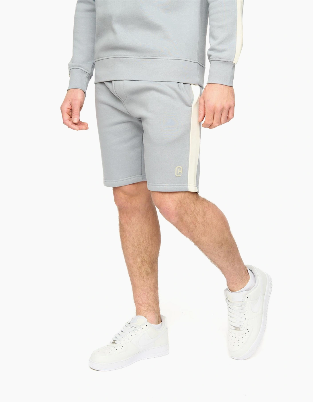 Crosshatch Cresswill Mens Jogging Shorts Steel Blue / Grey