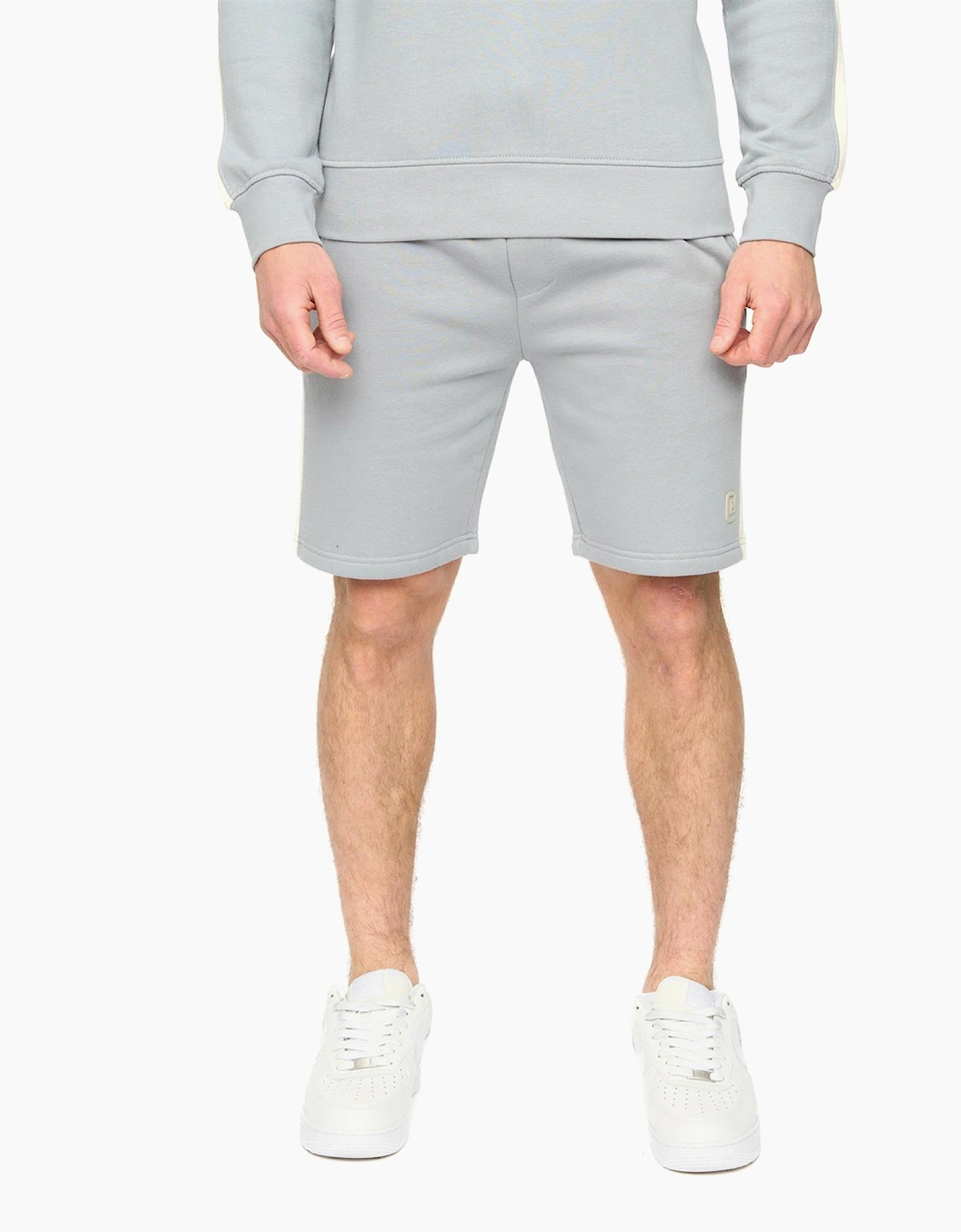 Crosshatch Cresswill Mens Jogging Shorts Steel Blue / Grey