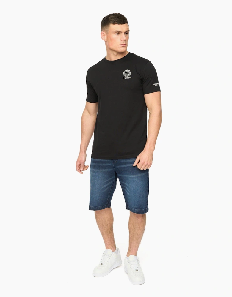 Crosshatch Chittingtons Mens T-Shirt Black