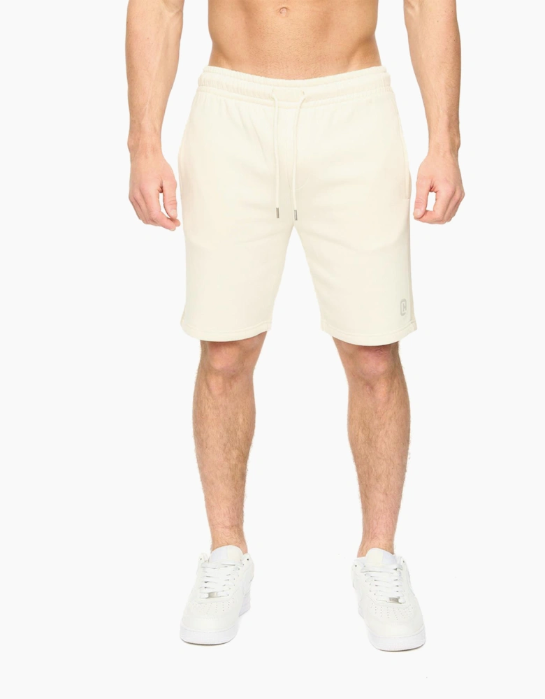 Crosshatch Cresswill Mens Jogging Shorts Neutral / Off White