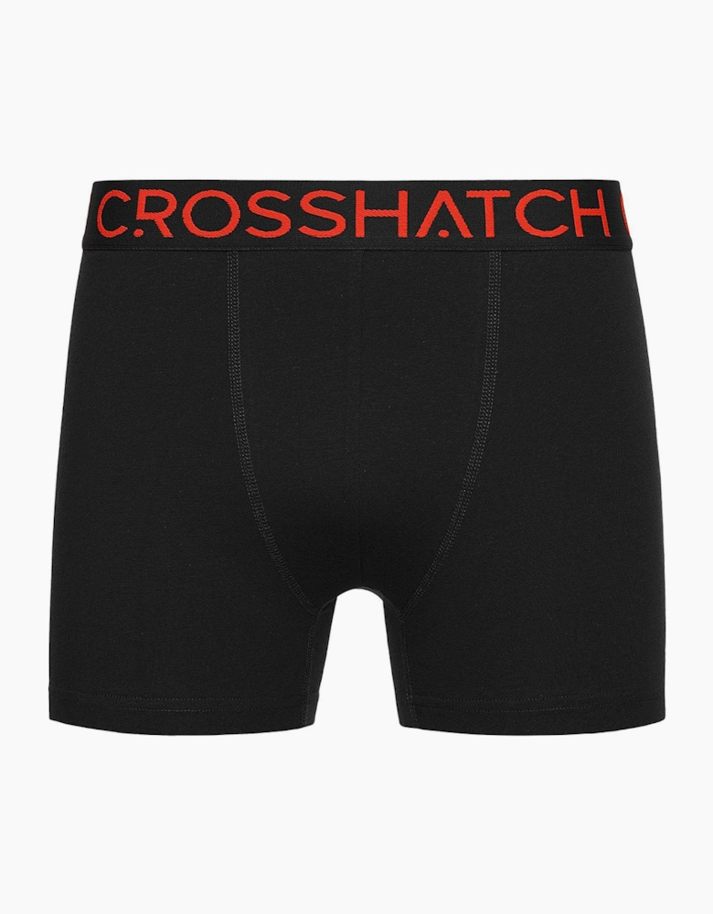 Crosshatch Chasma Mens 5pk Boxer Shorts Black