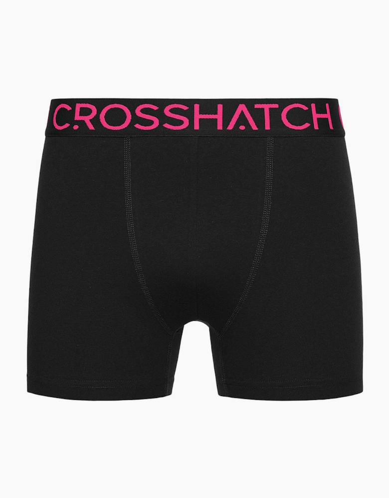 Crosshatch Chasma Mens 5pk Boxer Shorts Black