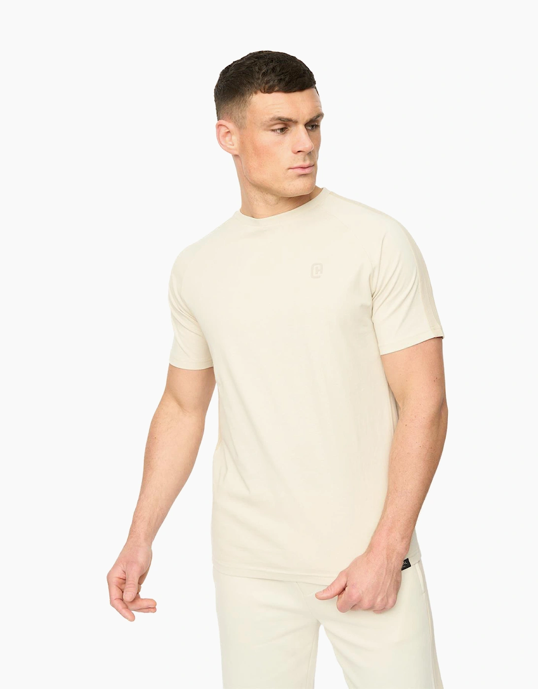Crosshatch Cresswill Mens T-Shirt Neutral / Off White