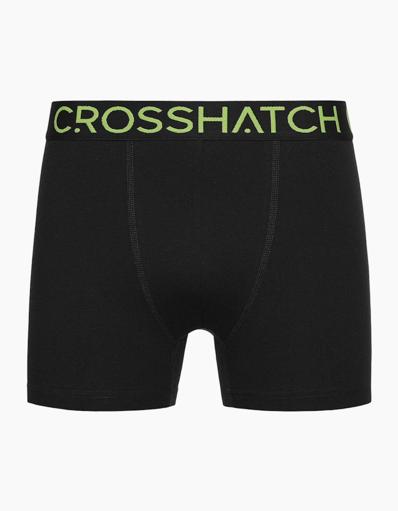 Crosshatch Chasma Mens 5pk Boxer Shorts Black