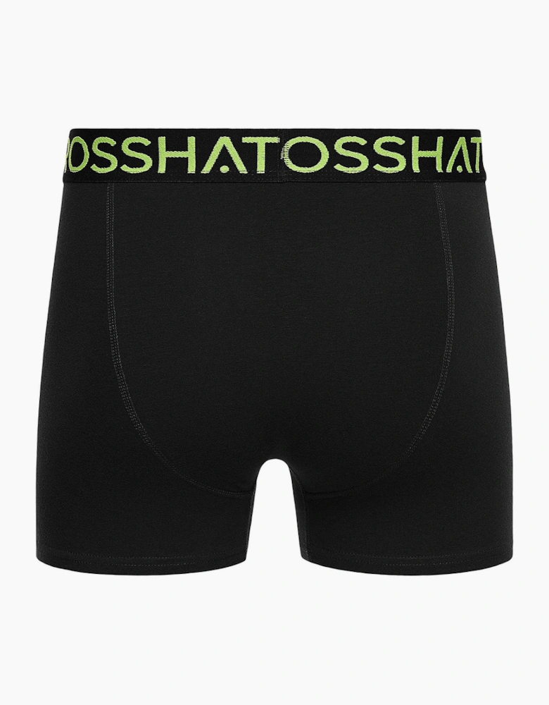 Crosshatch Chasma Mens 5pk Boxer Shorts Black