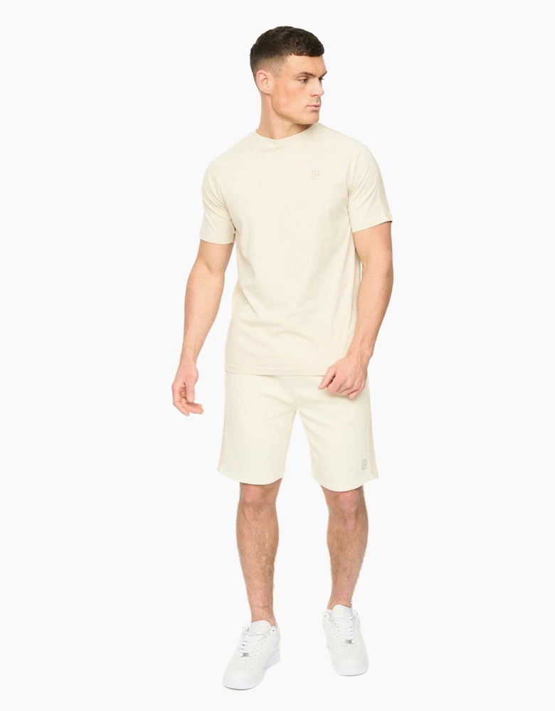 Crosshatch Cresswill Mens T-Shirt Neutral / Off White