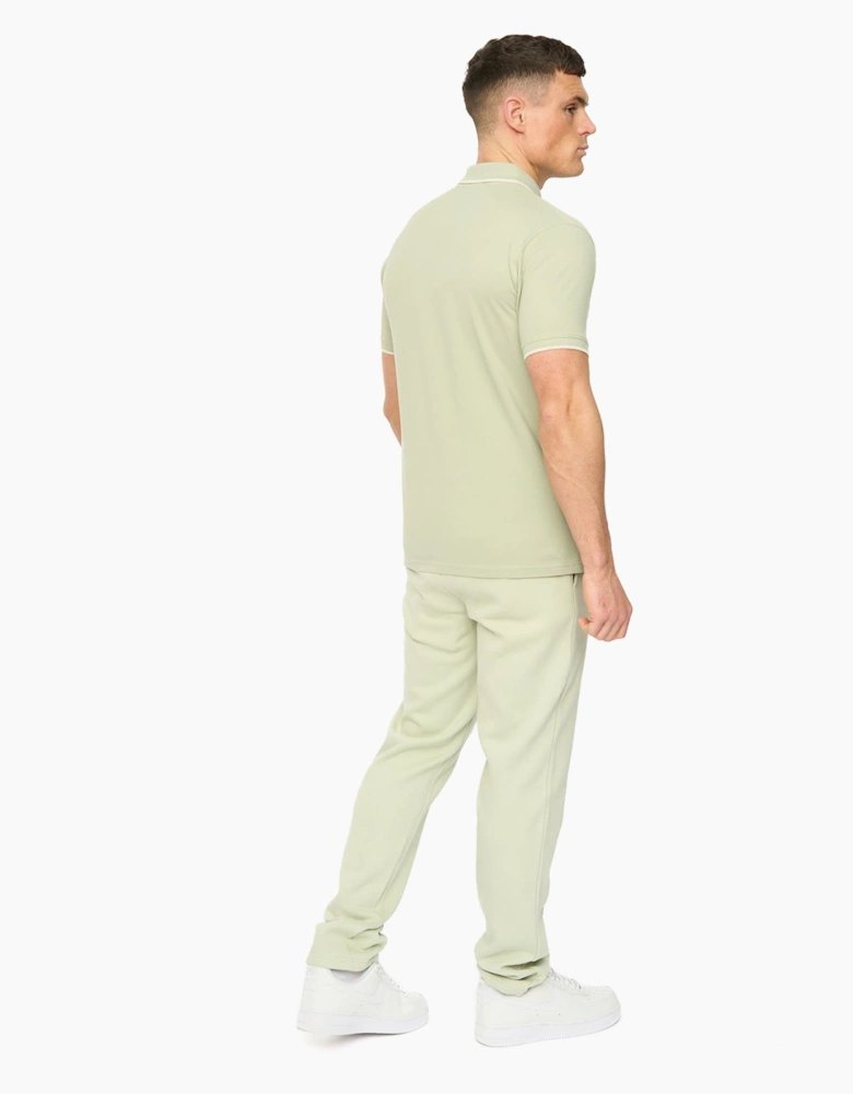 Crosshatch Crufton Mens Polo Shirt Light Olive