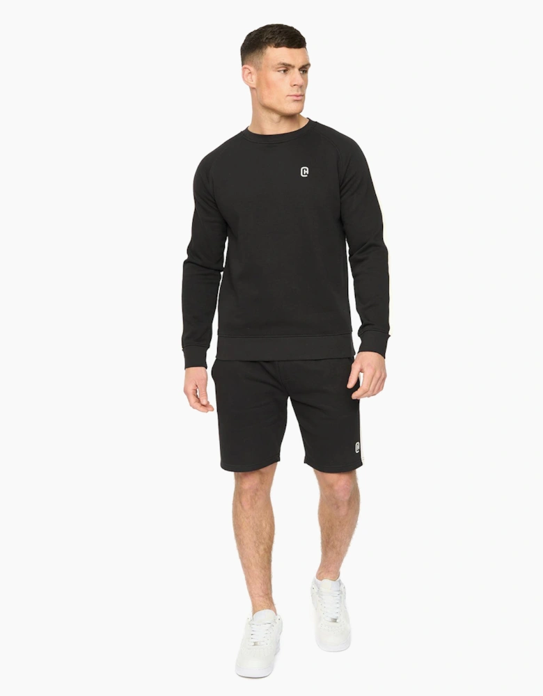 Crosshatch Cresswill Mens Jogging Shorts Black