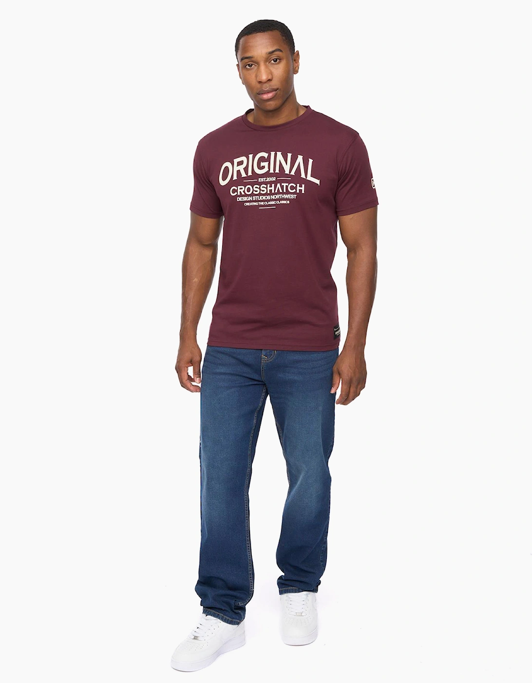 Crosshatch Detendu Mens Relax Fit Jeans Dark Wash / Blue