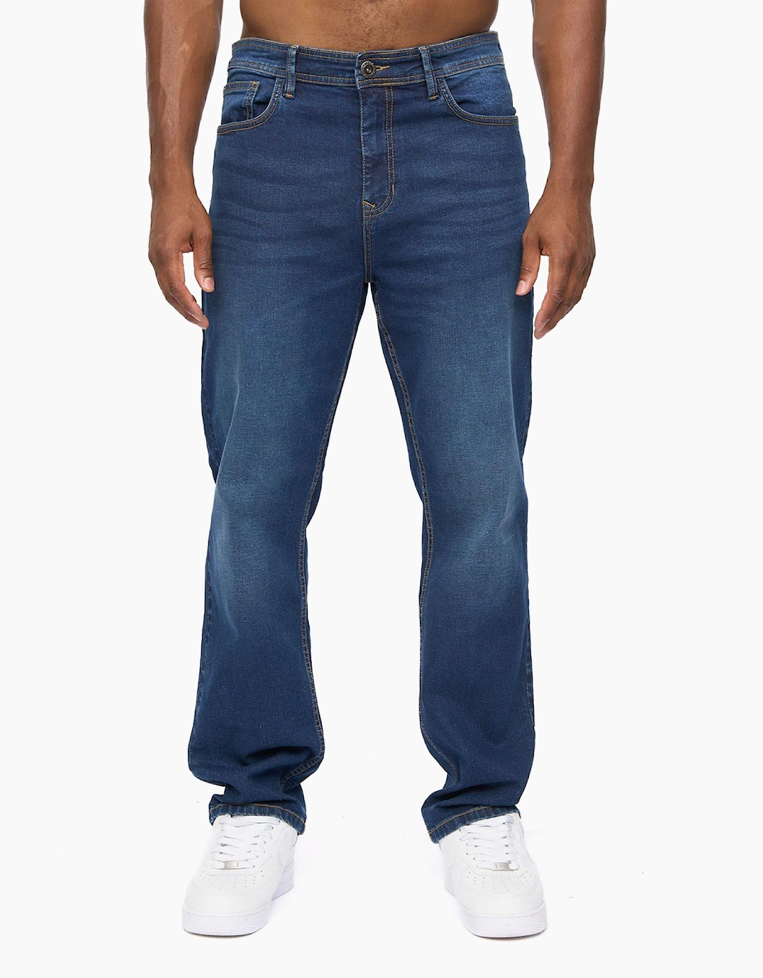 Crosshatch Detendu Mens Relax Fit Jeans Dark Wash / Blue