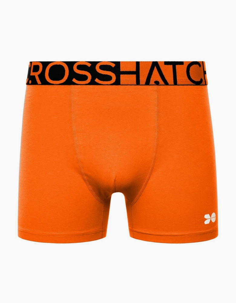 Crosshatch Dumas Mens Boxer Shorts 3pk Red Orange / Black / White