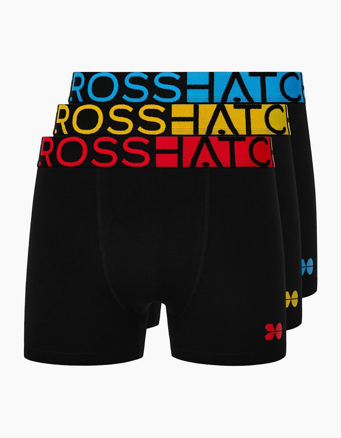 Crosshatch Duron Mens Boxer Shorts 3pk Black