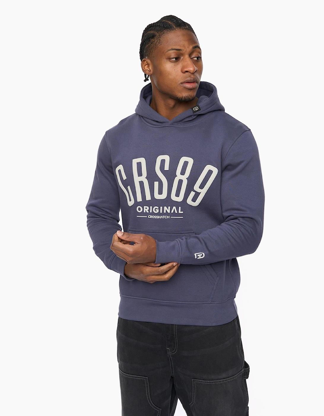 Crosshatch Hallfell Mens Hoodie Navy