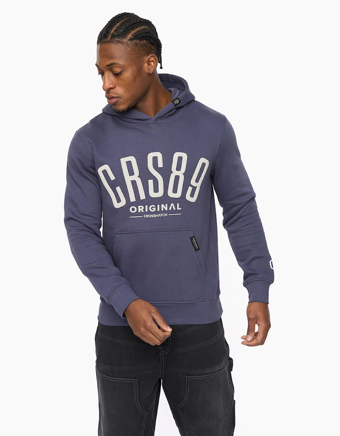 Crosshatch Hallfell Mens Hoodie Navy