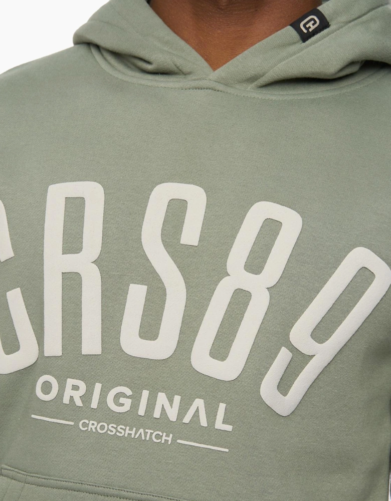 Crosshatch Hallfell Mens Hoodie Olive / Green