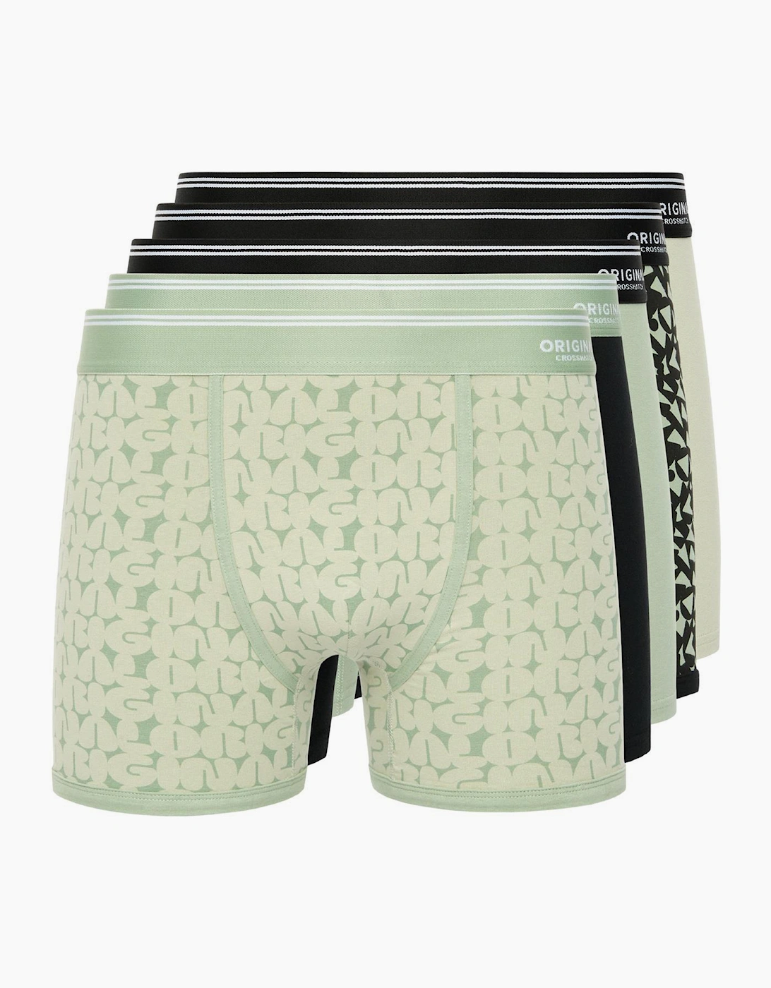 Crosshatch Dringal Mens Boxer Shorts 5pk Green