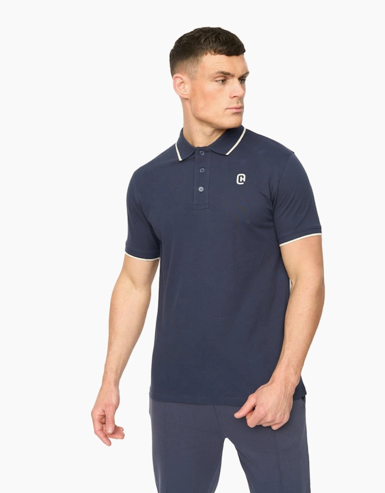 Crosshatch Crufton Mens Polo Shirt Navy