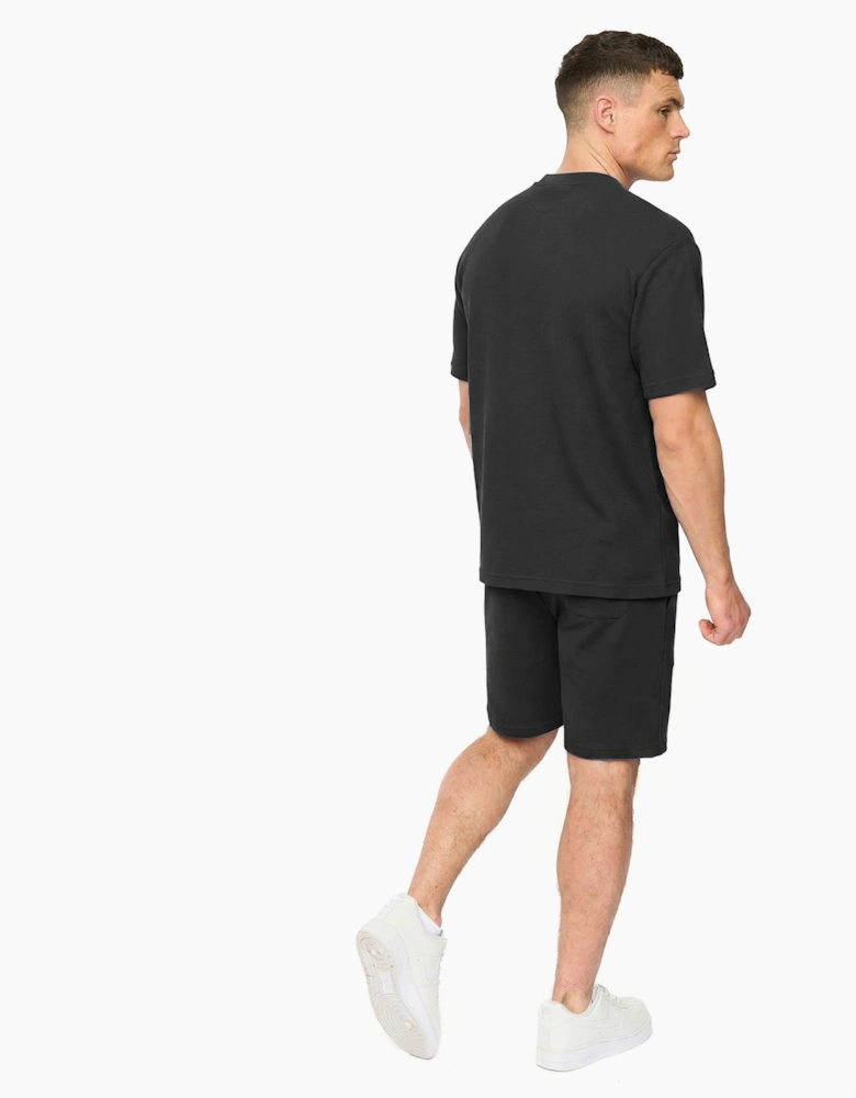 Crosshatch Hartlay Mens T-Shirt & Shorts Set Black