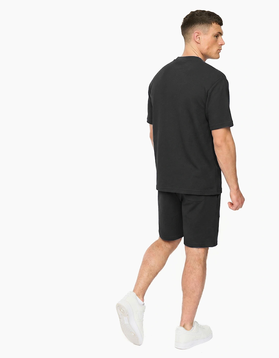 Crosshatch Hartlay Mens T-Shirt & Shorts Set Black