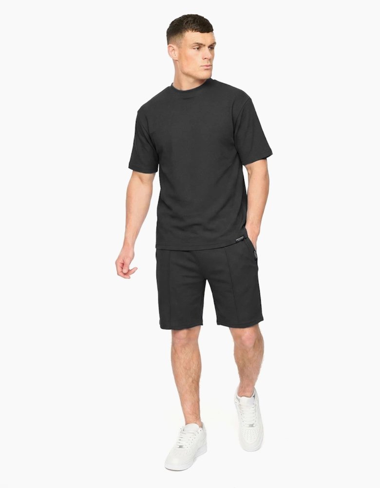 Crosshatch Hartlay Mens T-Shirt & Shorts Set Black