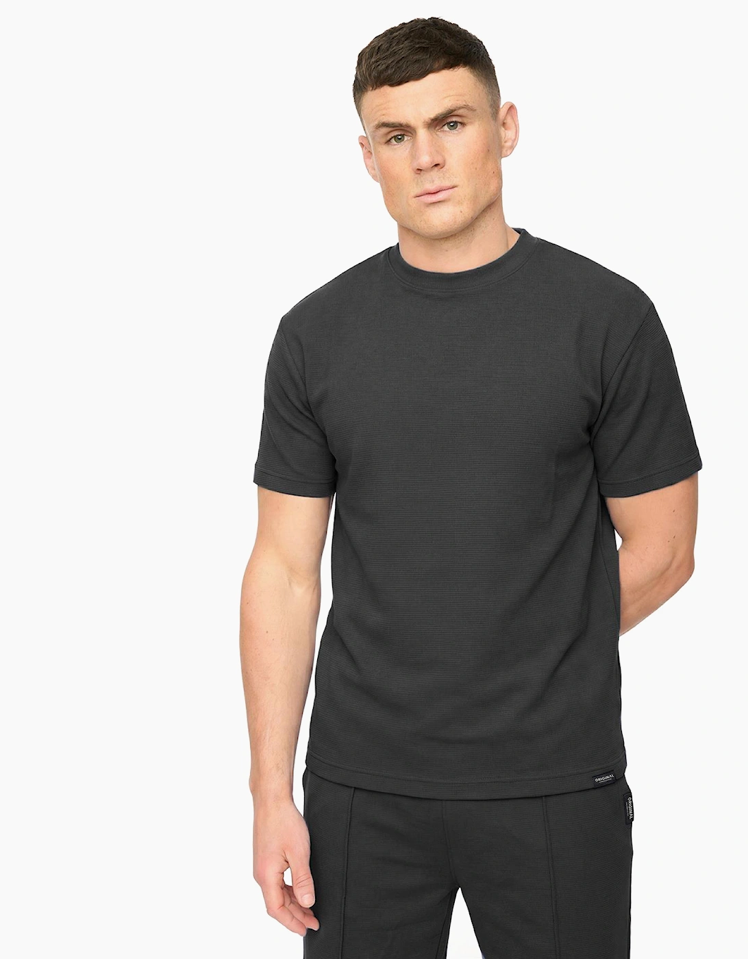 Crosshatch Hartlay Mens T-Shirt & Shorts Set Black