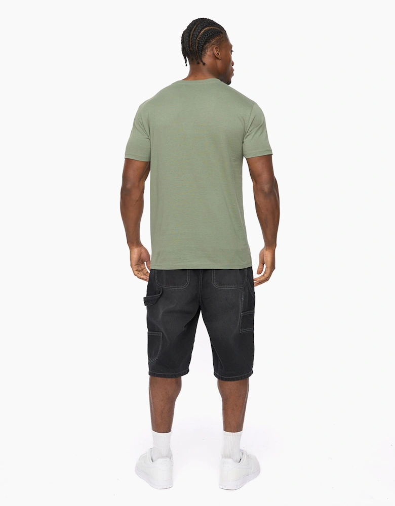 Crosshatch Hallfell Mens T-Shirt Olive / Green