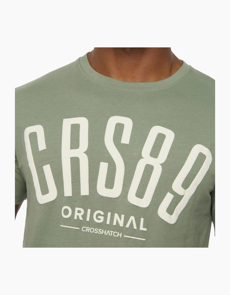 Crosshatch Hallfell Mens T-Shirt Olive / Green