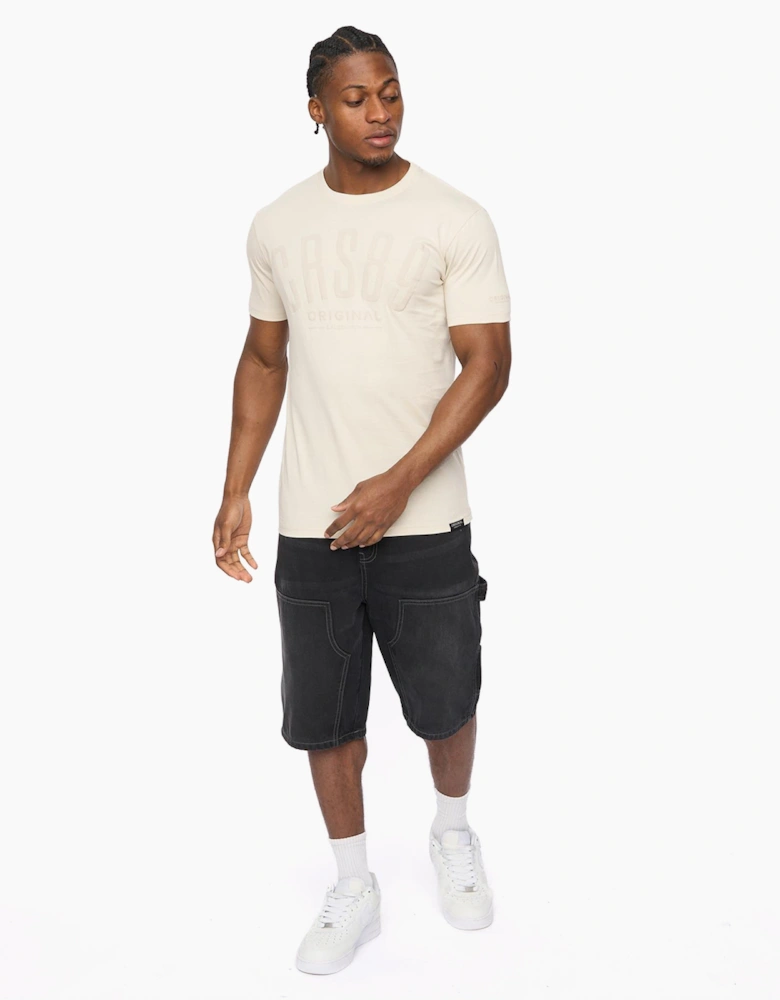 Crosshatch Hallfell Mens T-Shirt Neutral / Off White