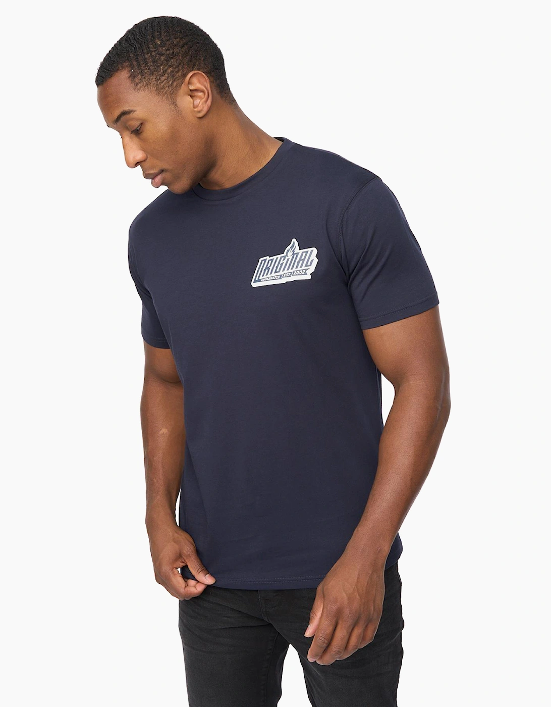 Crosshatch Jampstead Mens T-Shirt Navy