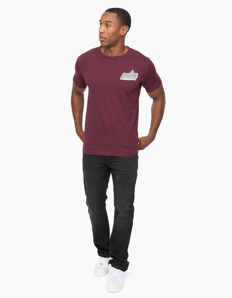Crosshatch Jampstead Mens T-Shirt Raisin / Burgundy