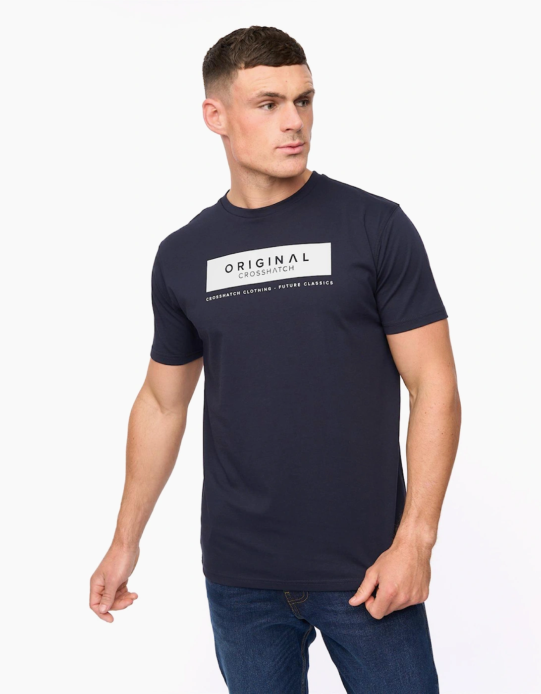 Crosshatch Jamstate Mens T-Shirt Navy