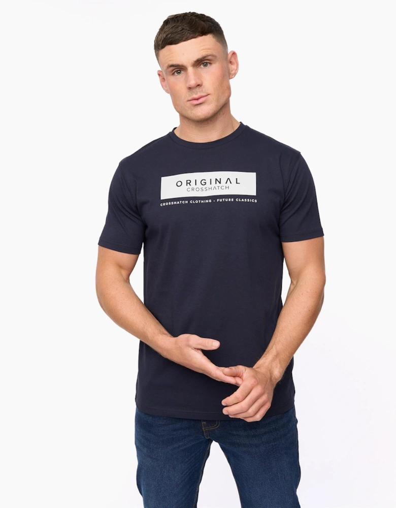 Crosshatch Jamstate Mens T-Shirt Navy