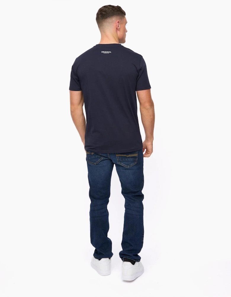 Crosshatch Jamstate Mens T-Shirt Navy