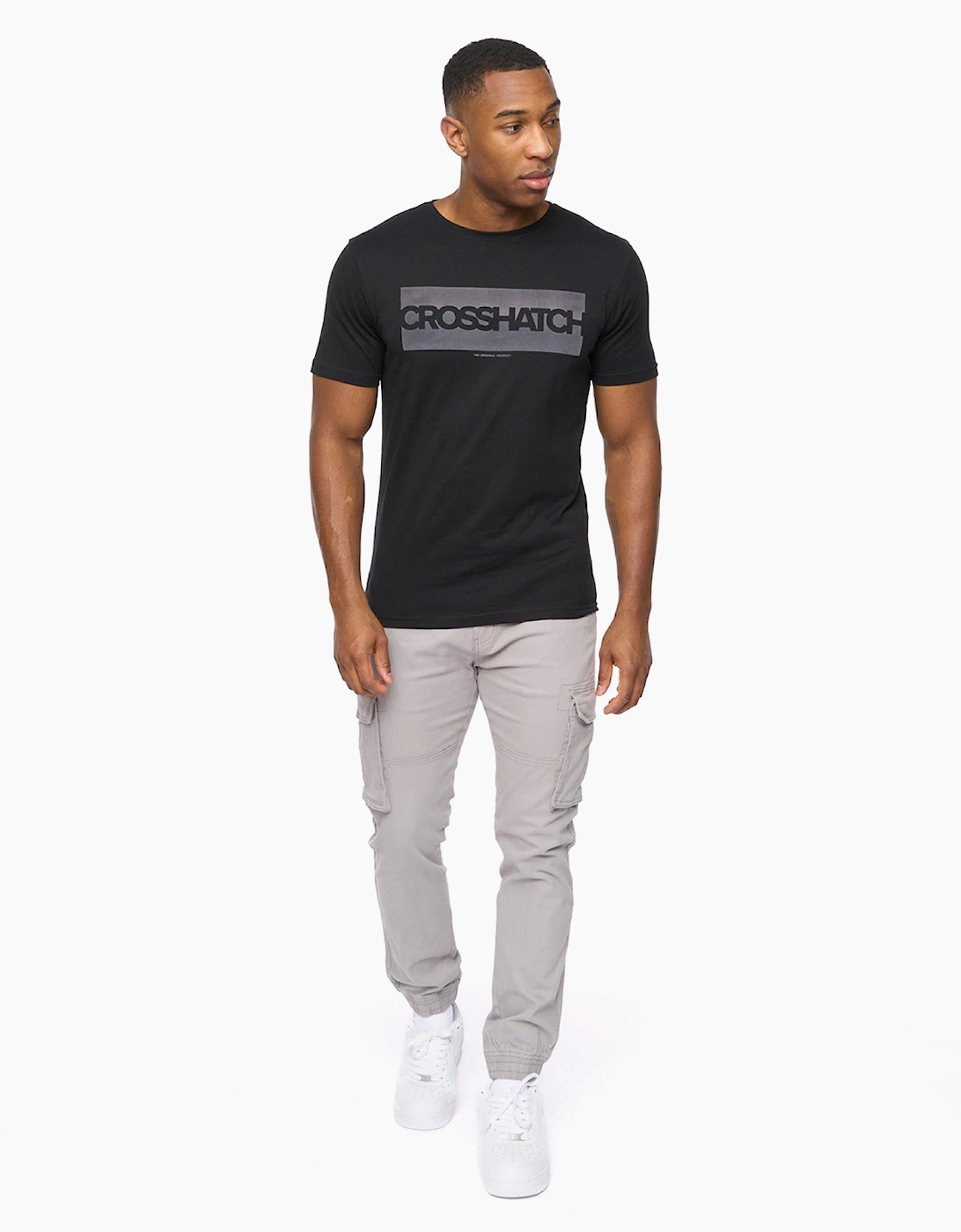 Crosshatch Frentons Mens Cargo Pants Grey