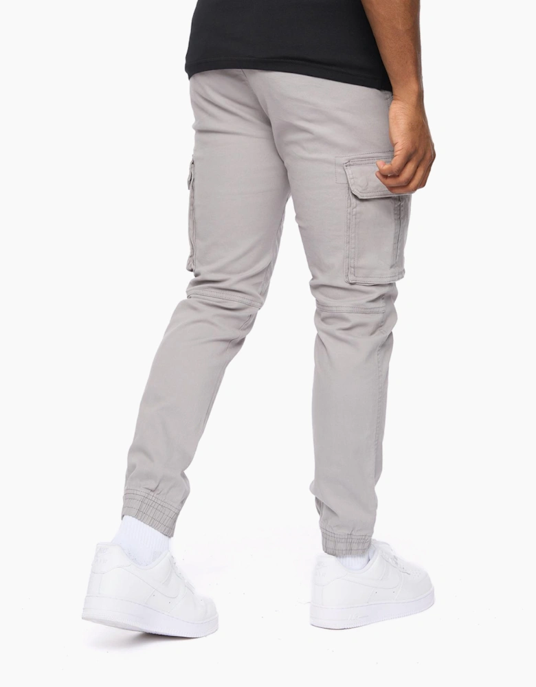 Crosshatch Frentons Mens Cargo Pants Grey