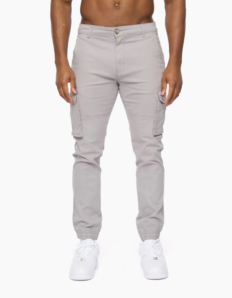 Crosshatch Frentons Mens Cargo Pants Grey