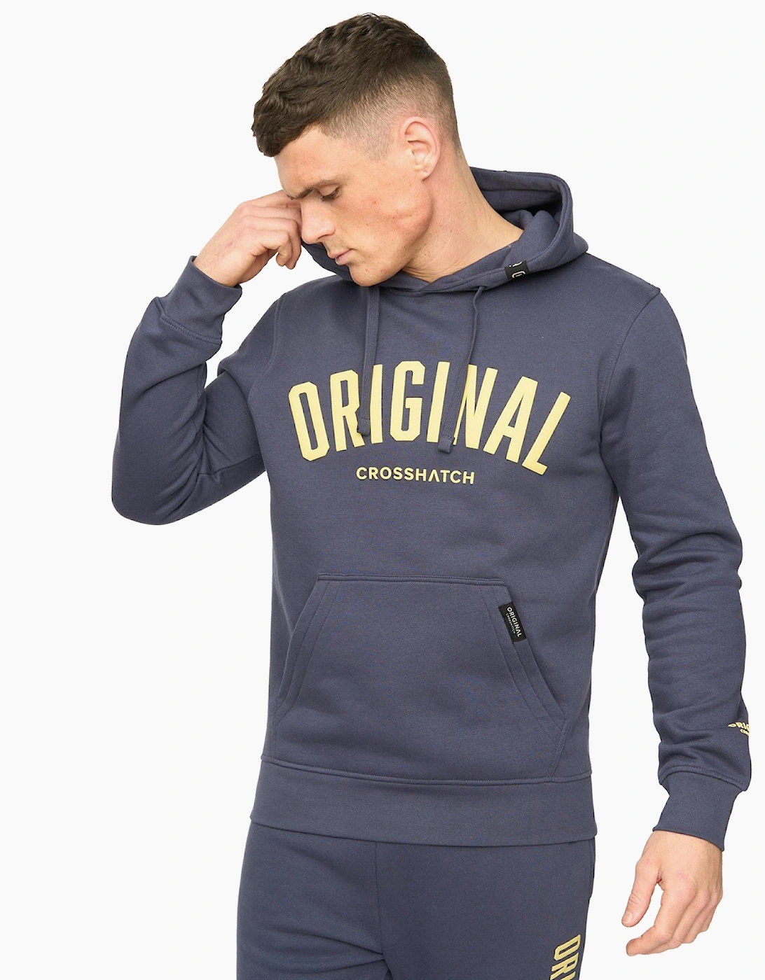 Crosshatch Kensby Mens Hoodie Navy