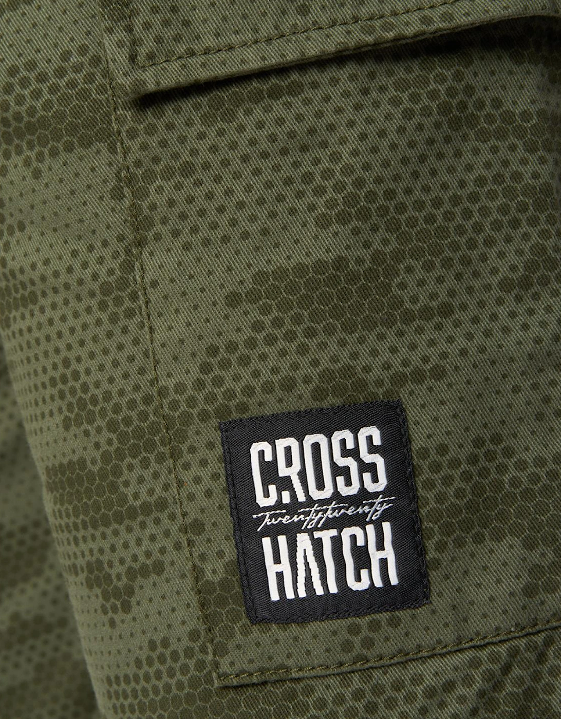 Crosshatch Janscore Mens Elastic Waist Cargo Shorts Deep Olive / Green