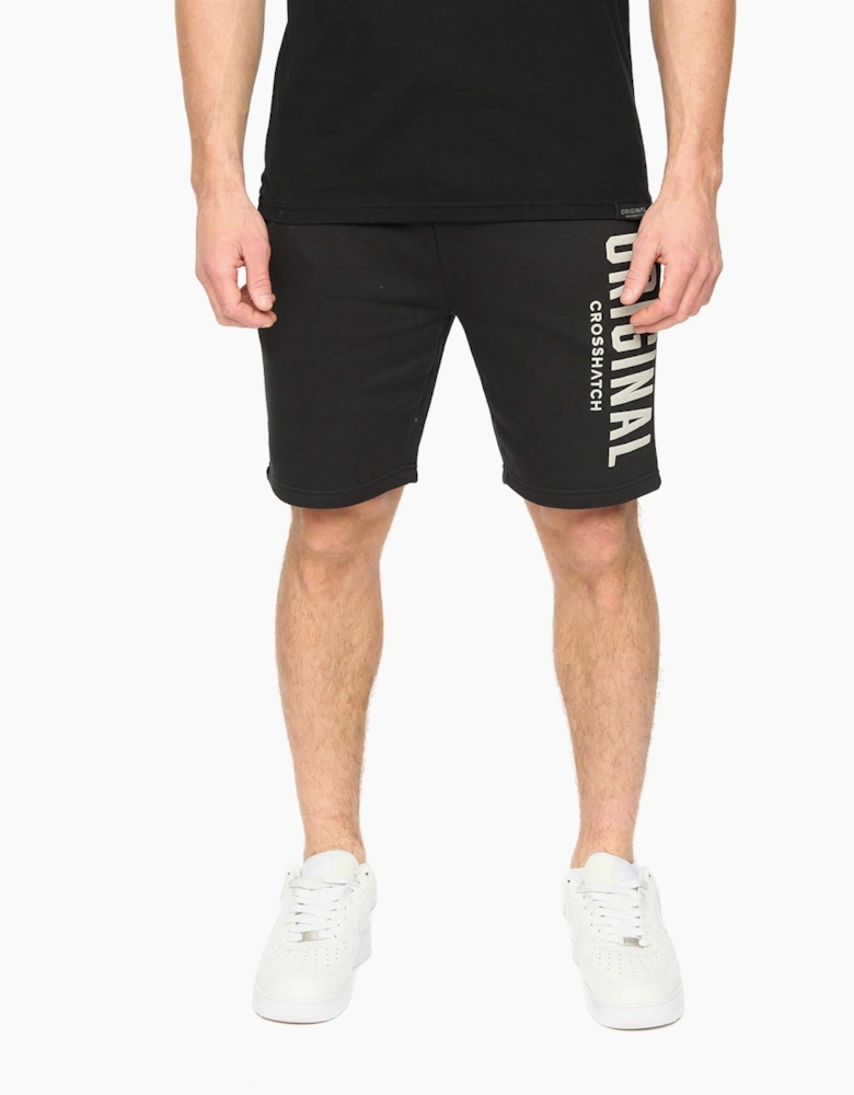 Crosshatch Kensby Mens Jogging Shorts Black