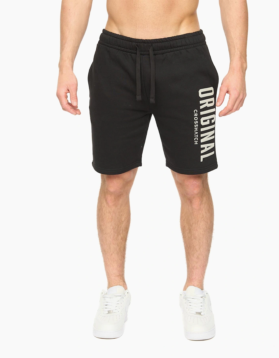 Crosshatch Kensby Mens Jogging Shorts Black