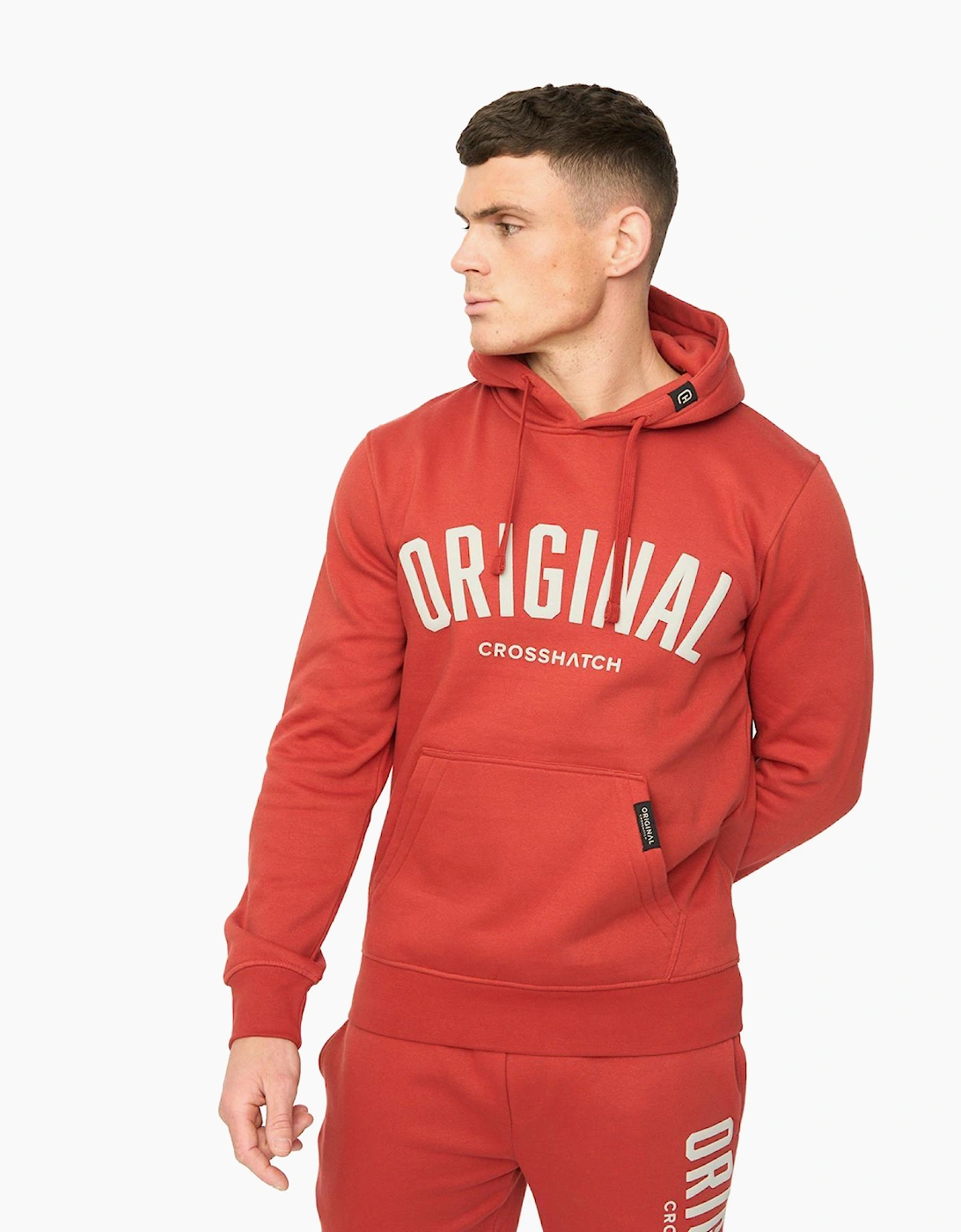 Crosshatch Kensby Mens Hoodie Red