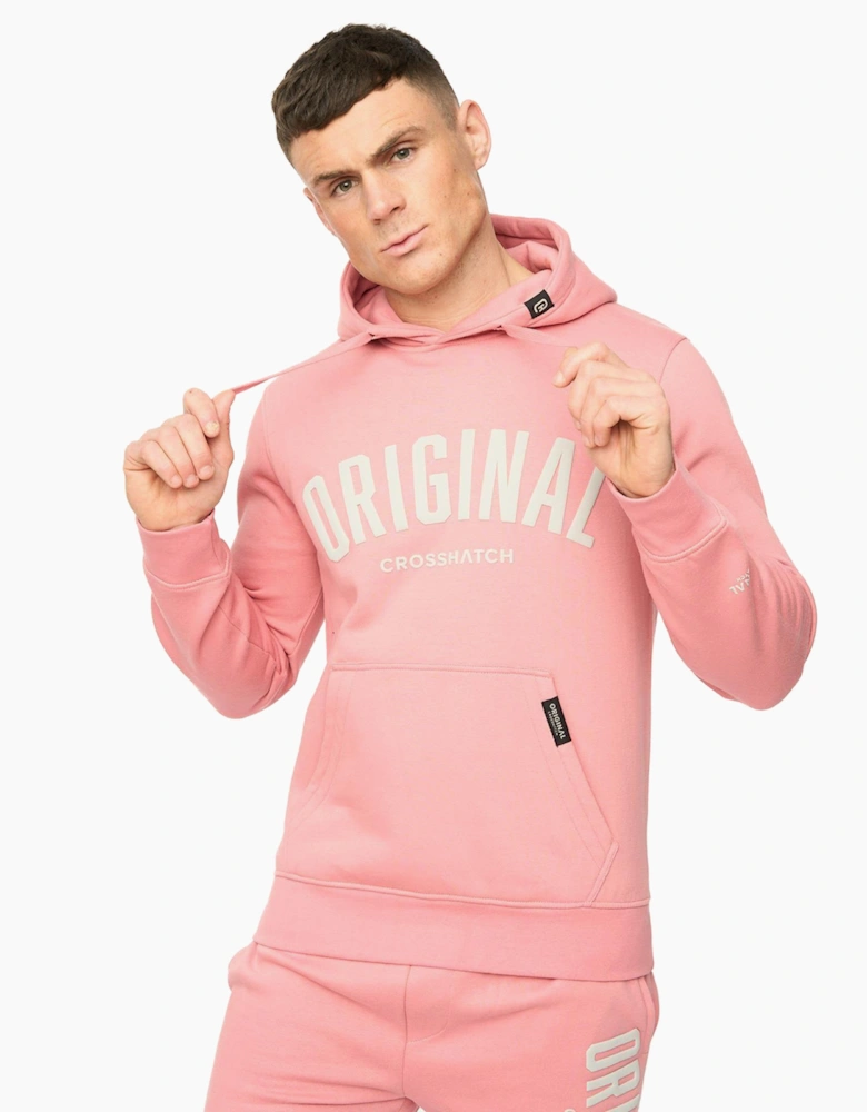 Crosshatch Kensby Mens Hoodie Pink