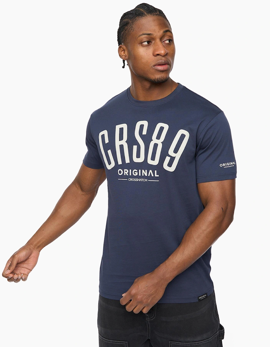 Crosshatch Hallfell Mens T-Shirt Navy