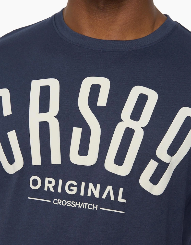 Crosshatch Hallfell Mens T-Shirt Navy