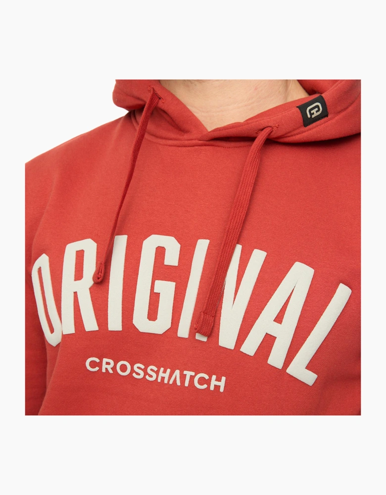 Crosshatch Kensby Mens Hoodie Red